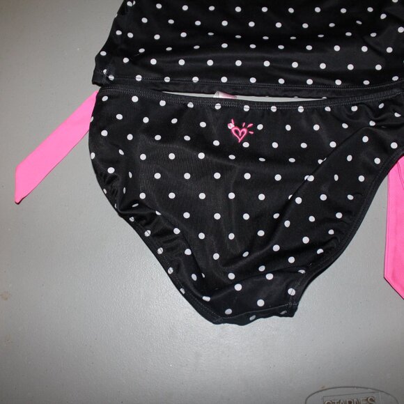 Black & White 2 Pcs Justice Tankini  Swimsuit Size 14 - Picture 7 of 10